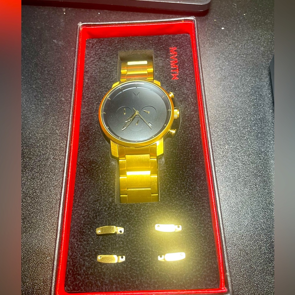 MVMT - Chrono Gold Watch - Blacktop - Men’s - Stainless Steel - 45mm